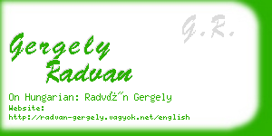 gergely radvan business card